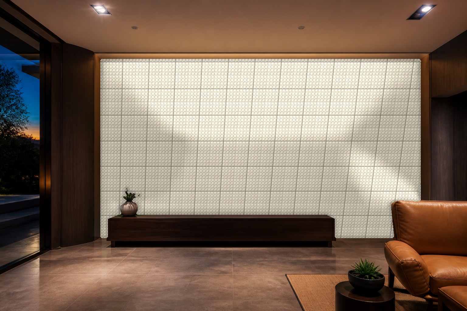 star in white limestone — commercial room concept