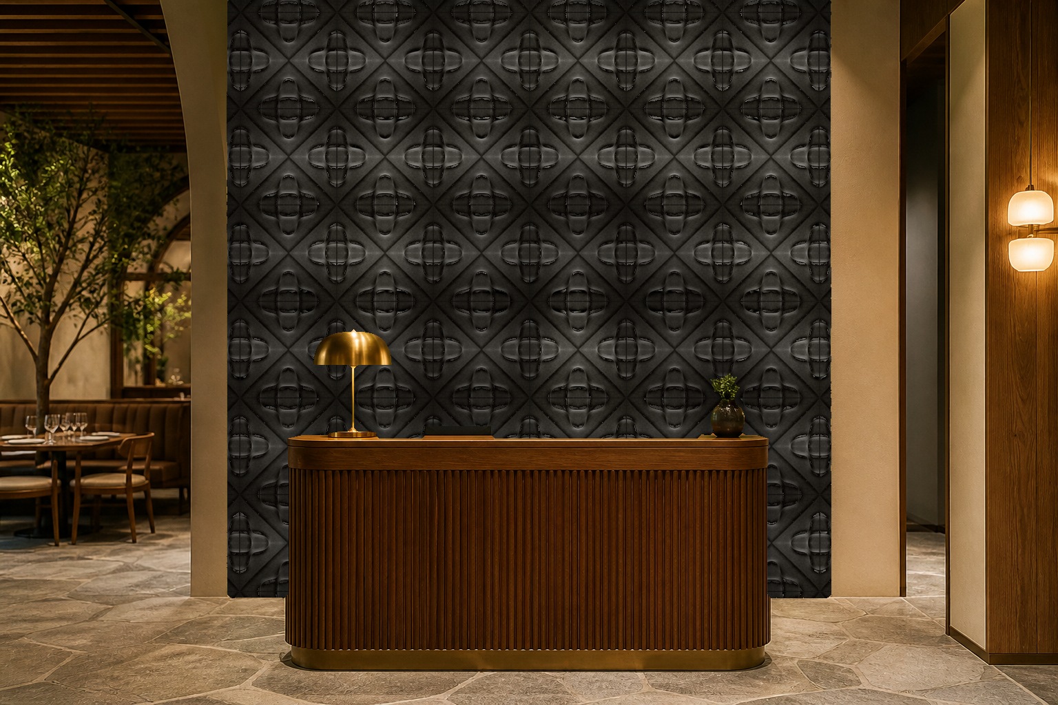 scoop in charcoal — commercial room concept