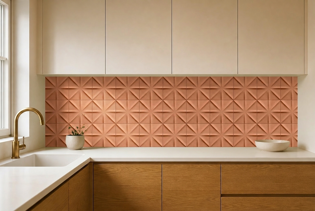 Star in terracotta, shown in a kitchen room concept