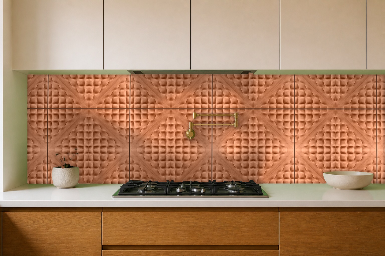 cell in terracotta — kitchen room concept