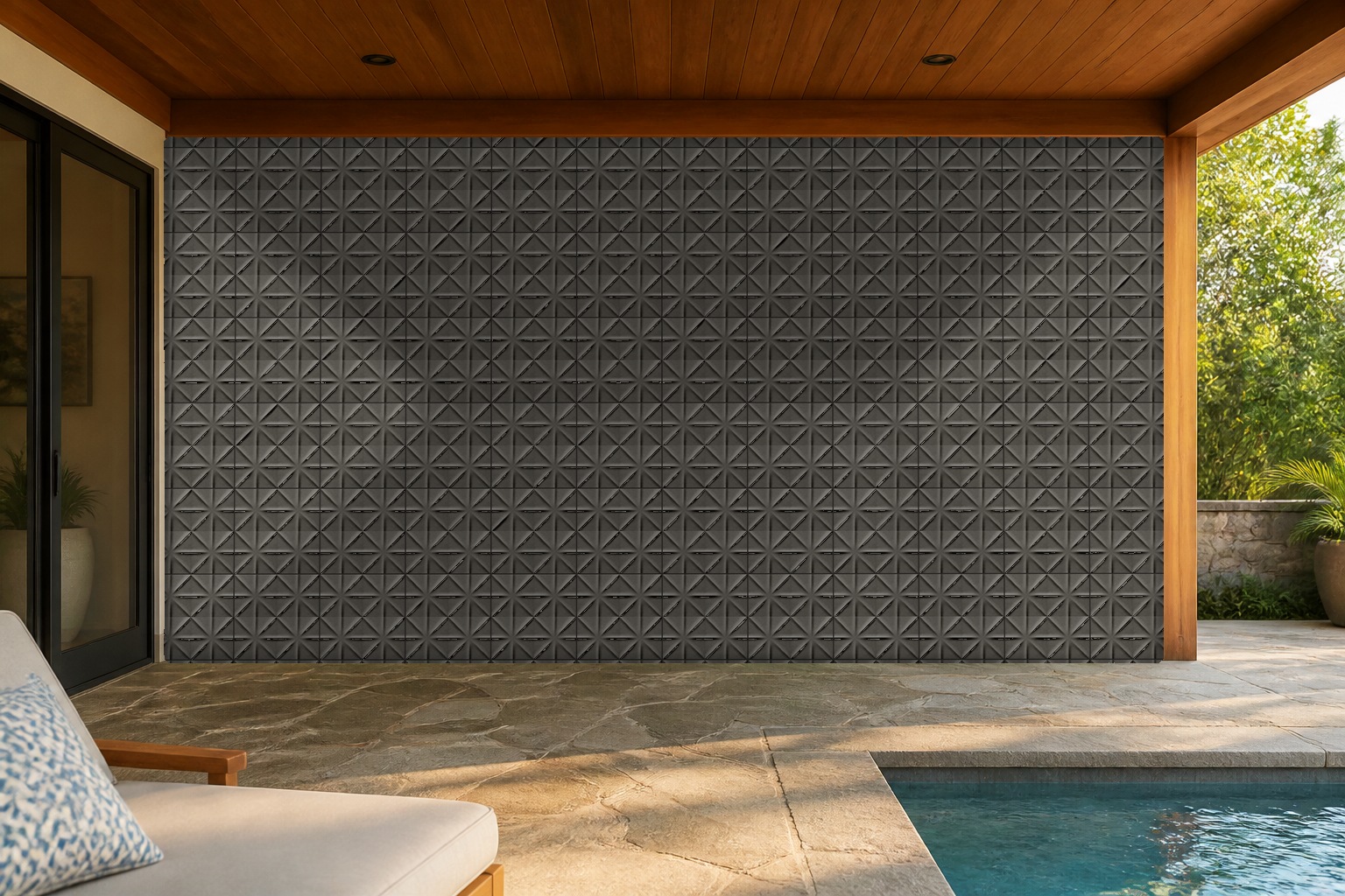 star in charcoal — outdoor room concept